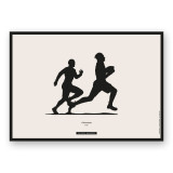 Affiche "Rugby · Course avec le ballon et un adversaire", l'illustration complète