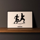 Postcard "Rugby · Running with the ball, chased" standing on a shelf