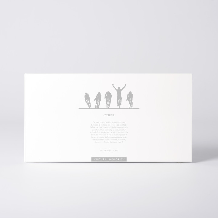 Coffret de la figure "Cyclisme · Victoire au sprint" avec le texte qui explique la silhouette